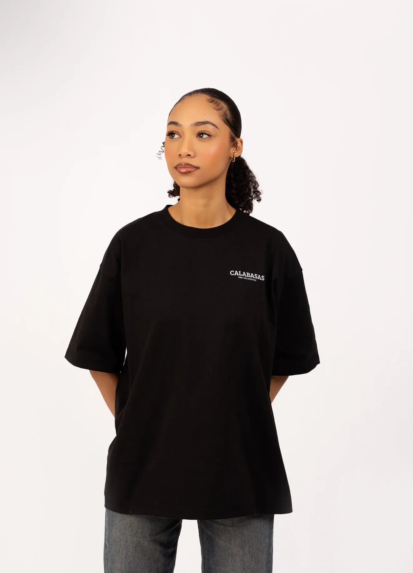 Oversized Black T-Shirt CALABASAS