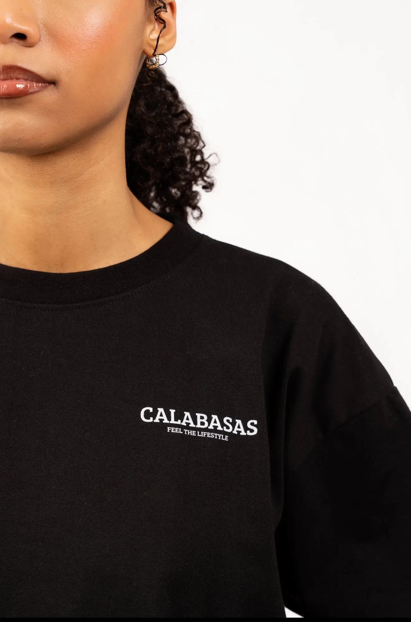 Oversized Black T-Shirt CALABASAS