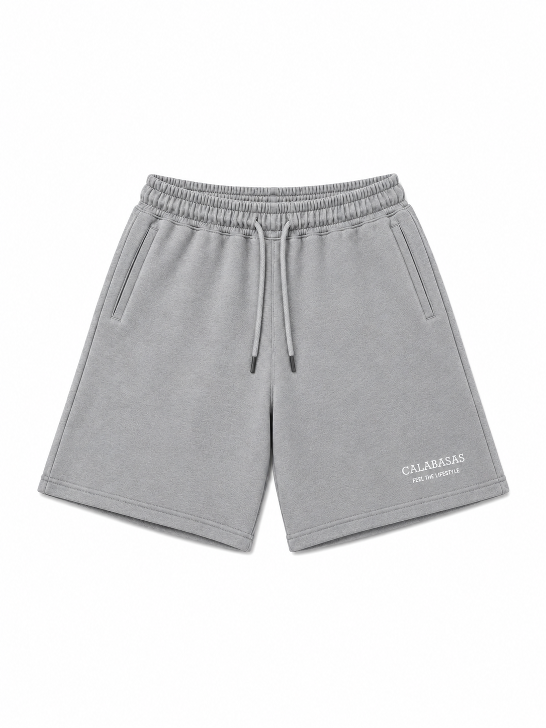 Grey Cotton Shorts CALABASAS