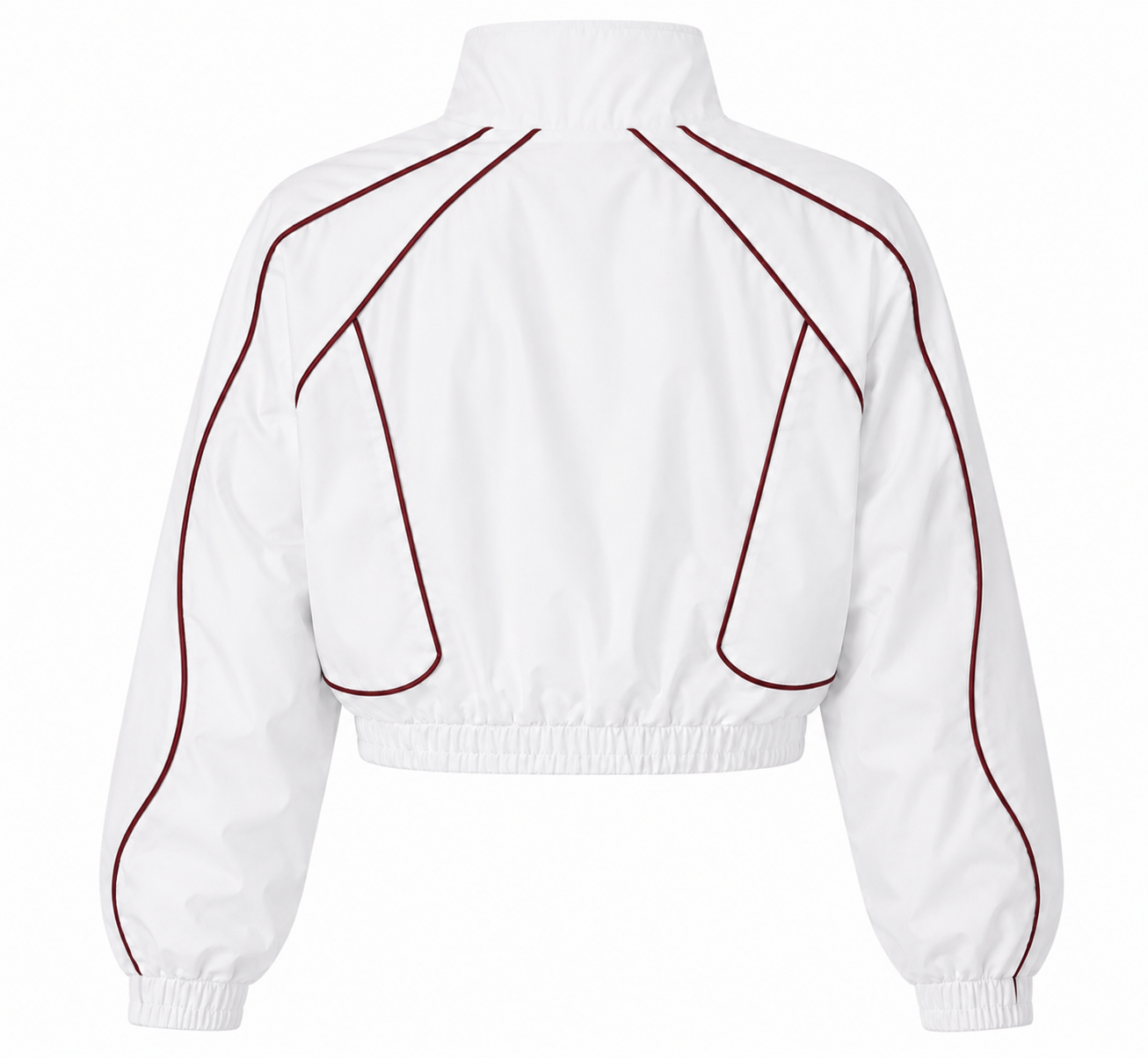 Burgundy Line Cropped Windbreaker CALABASAS