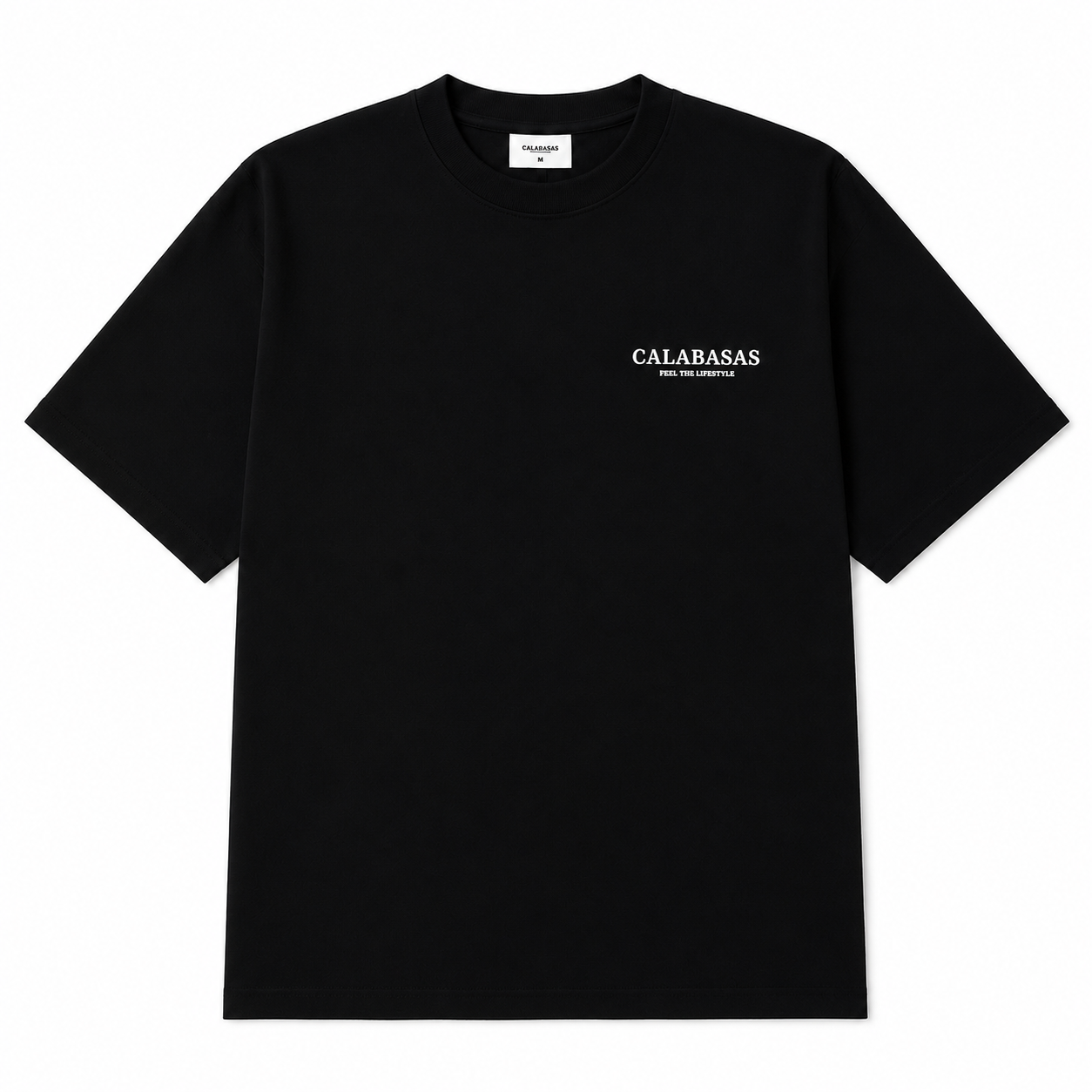 Oversized Black Tee CALABASAS