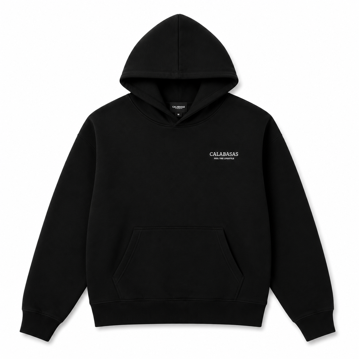 Oversized Black Hoodie CALABASAS