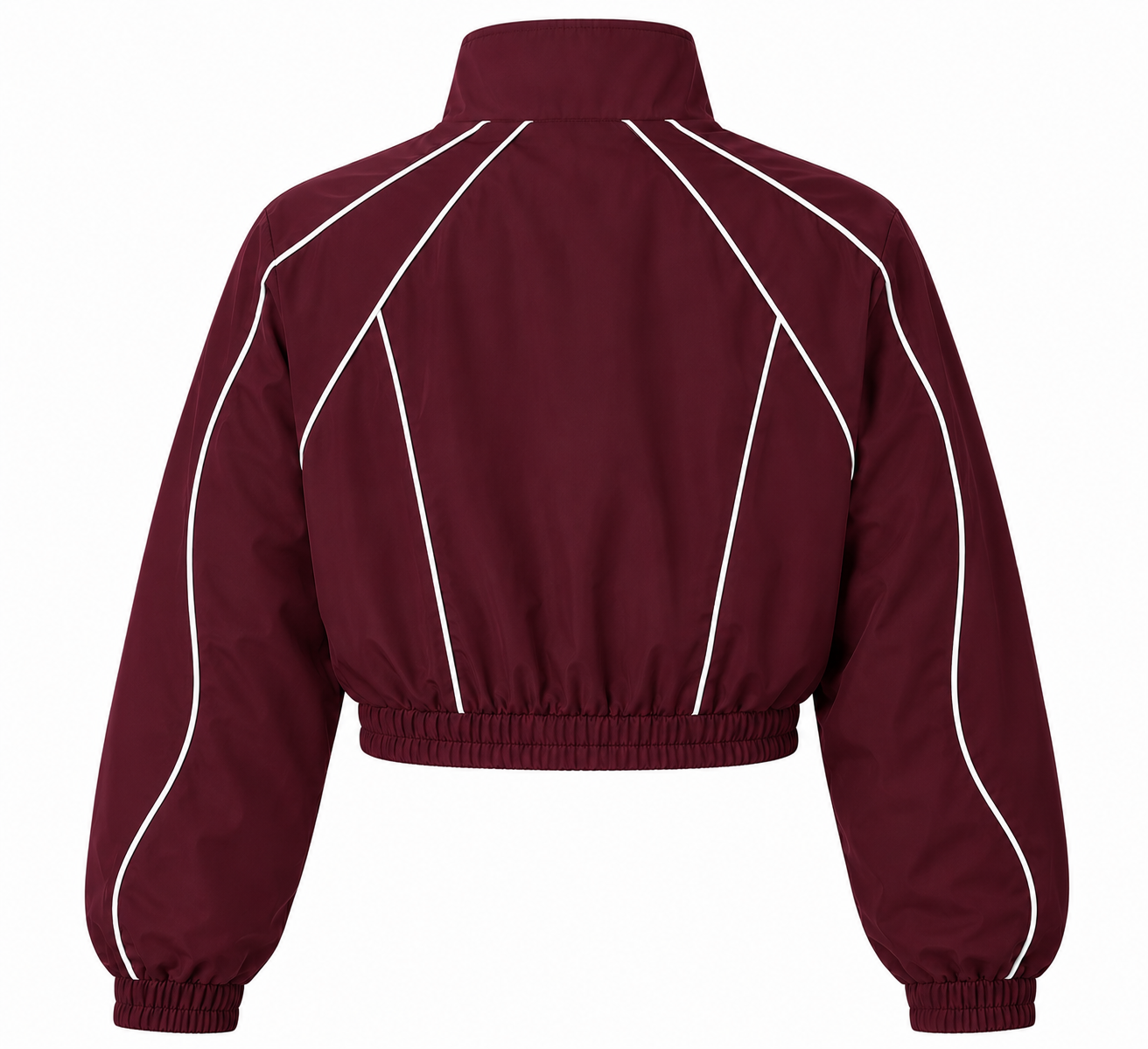Burgundy Cropped Windbreaker CALABASAS