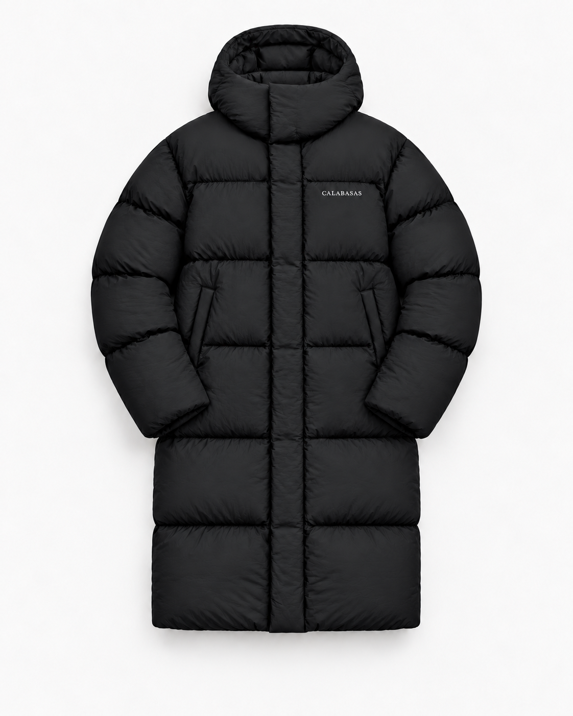 Black Long Puffer Jacket CALABASAS