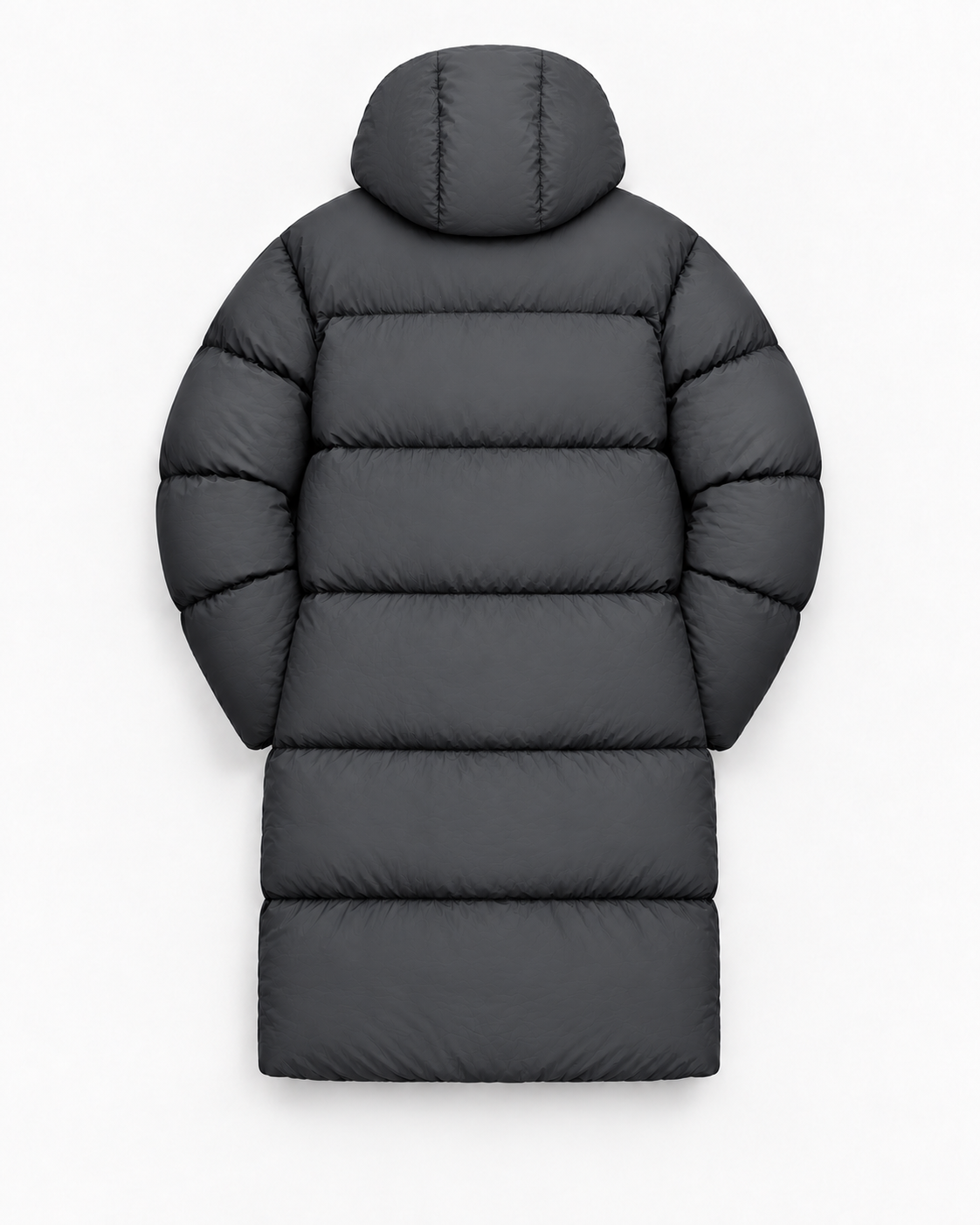 Grey Long Puffer Jacket CALABASAS