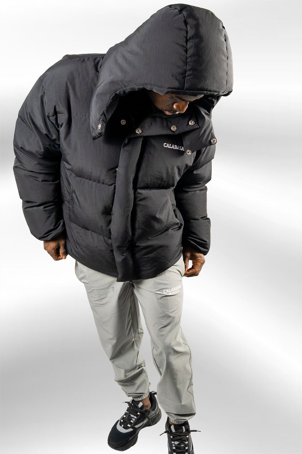Navy Puffer Jacket CALABASAS