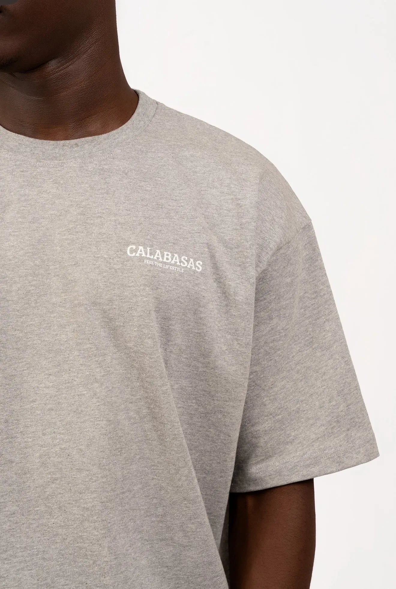 Oversized Gray T-Shirt CALABASAS