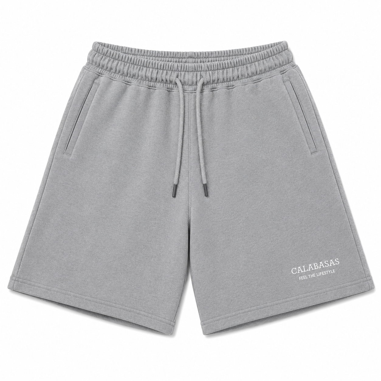 Grey Cotton Shorts CALABASAS