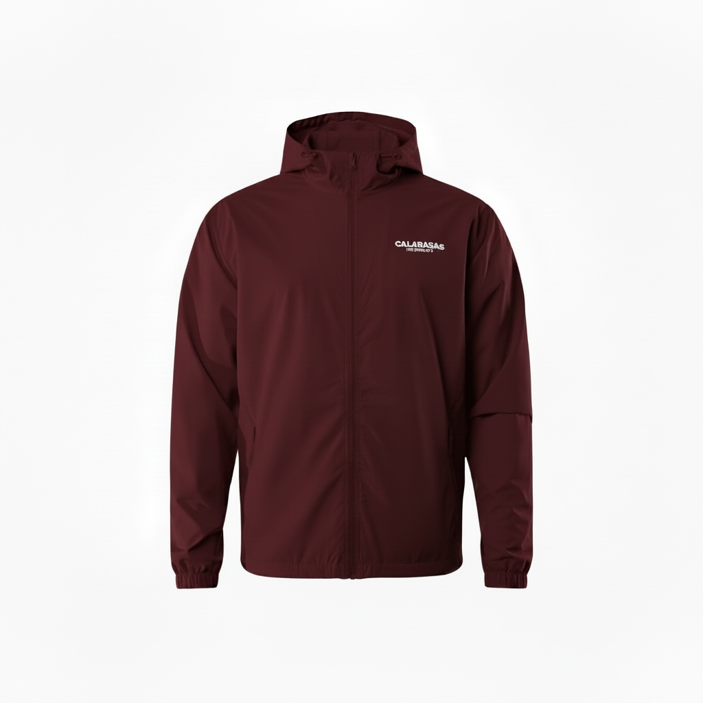 Burgundy Red Drift Windbreaker CALABASAS