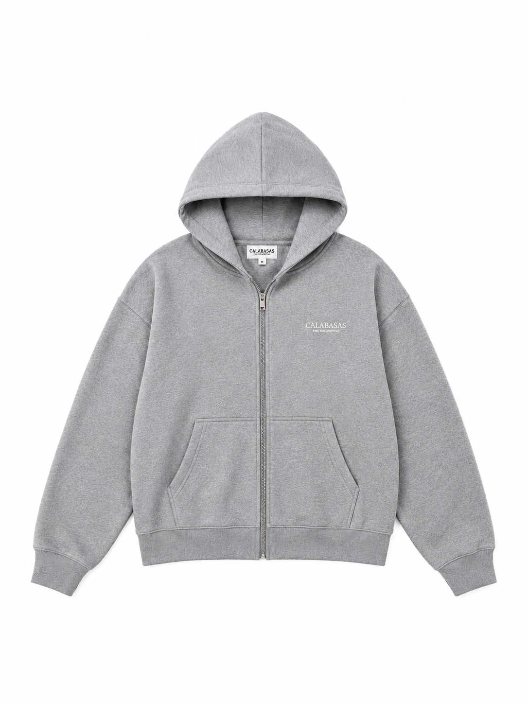 Men’s Grey Zip Hoodie CALABASAS