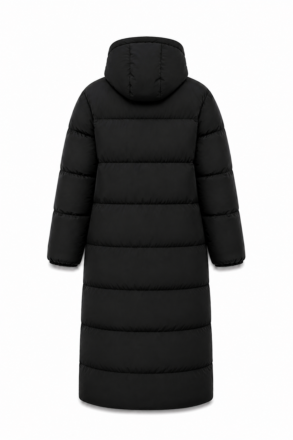 Black Long Puffer Jacket CALABASAS