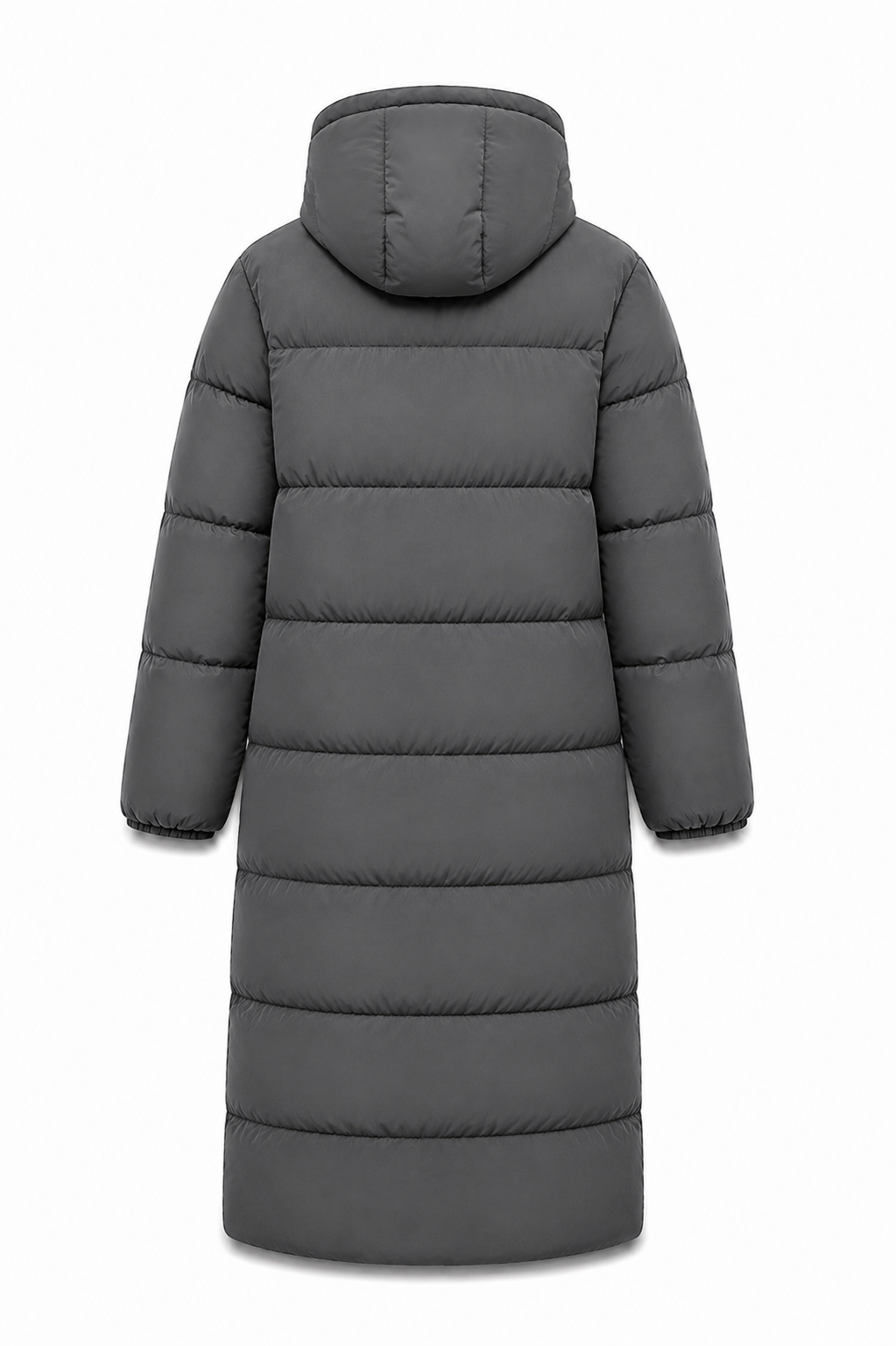 Grey Long Puffer Jacket CALABASAS