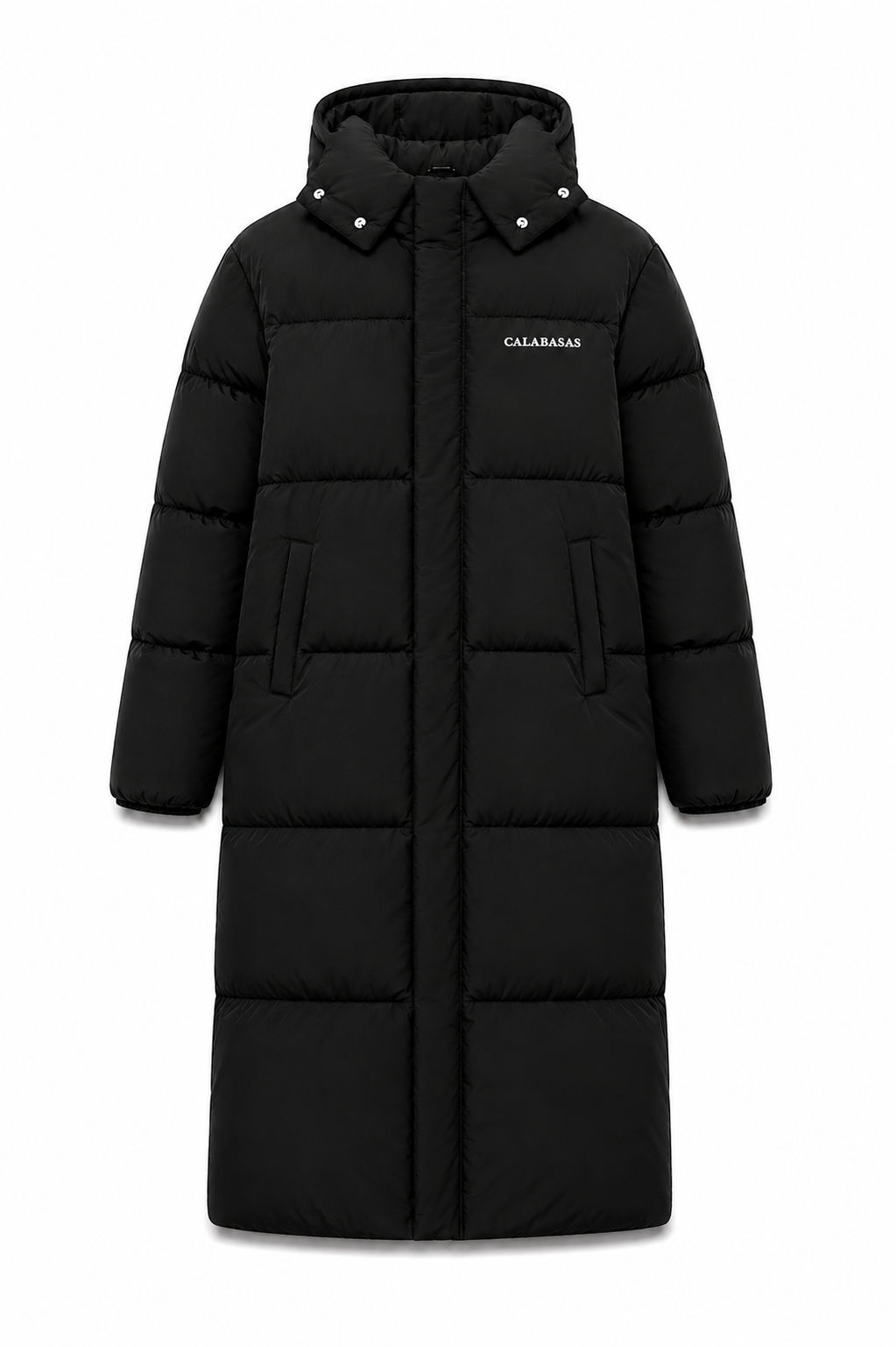 Black Long Puffer Jacket CALABASAS