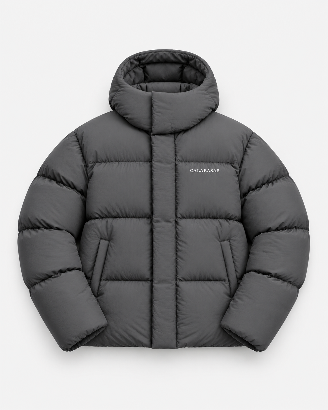 Grey Puffer Jacket CALABASAS