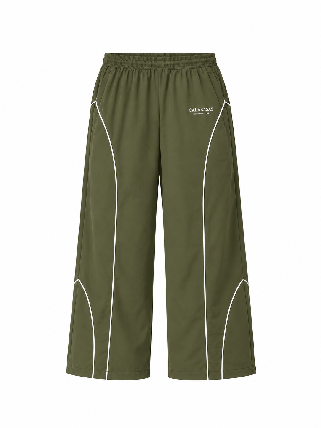 Olive Green Cropped Windbreaker CALABASAS