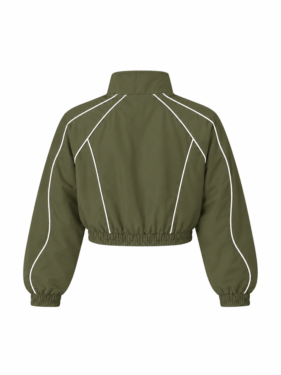 Olive Green Cropped Windbreaker CALABASAS