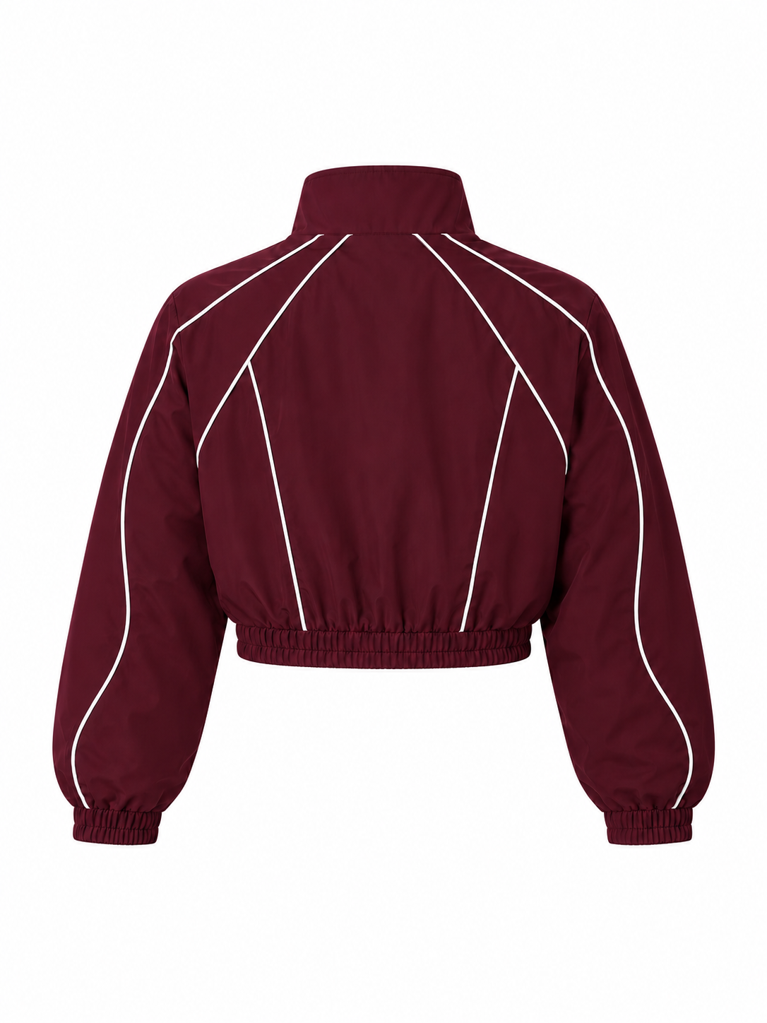 Burgundy Cropped Windbreaker CALABASAS