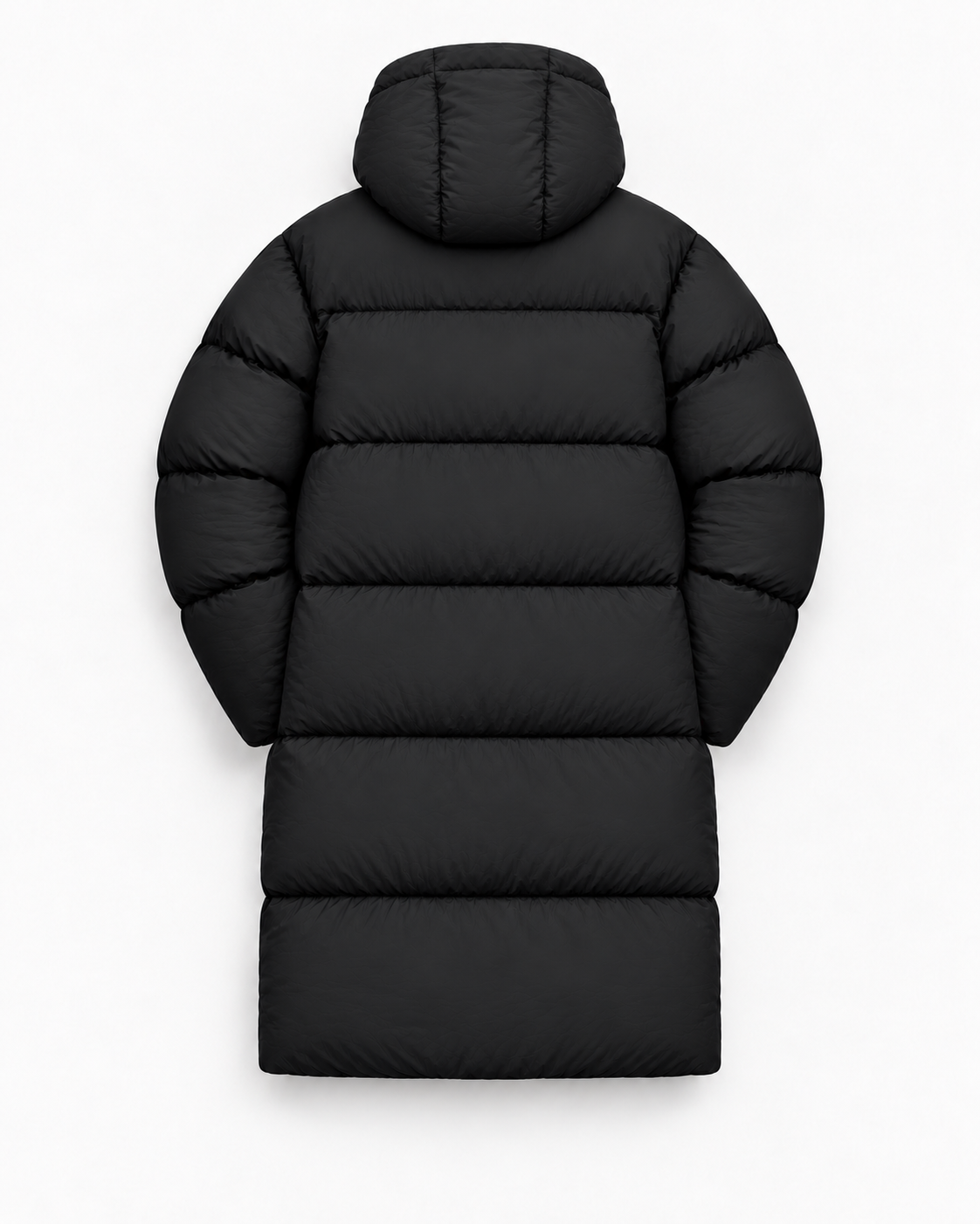 Black Long Puffer Jacket CALABASAS